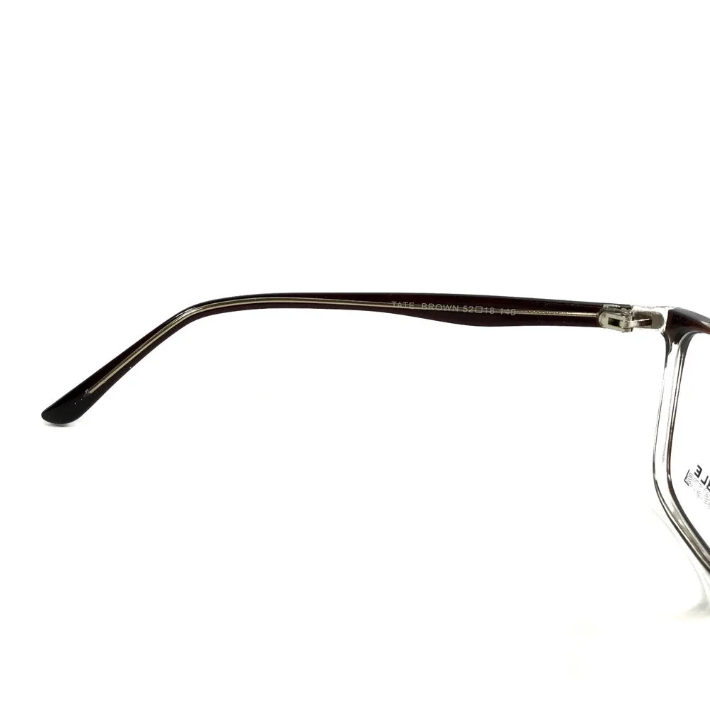 Affordable Designs Eyeglasses Frames TATE BROWN Clear Square Full Rim 52-18-140